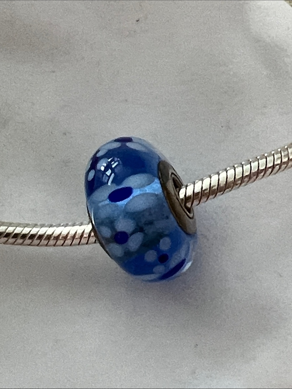 Pandora XL Blue Flower Murano